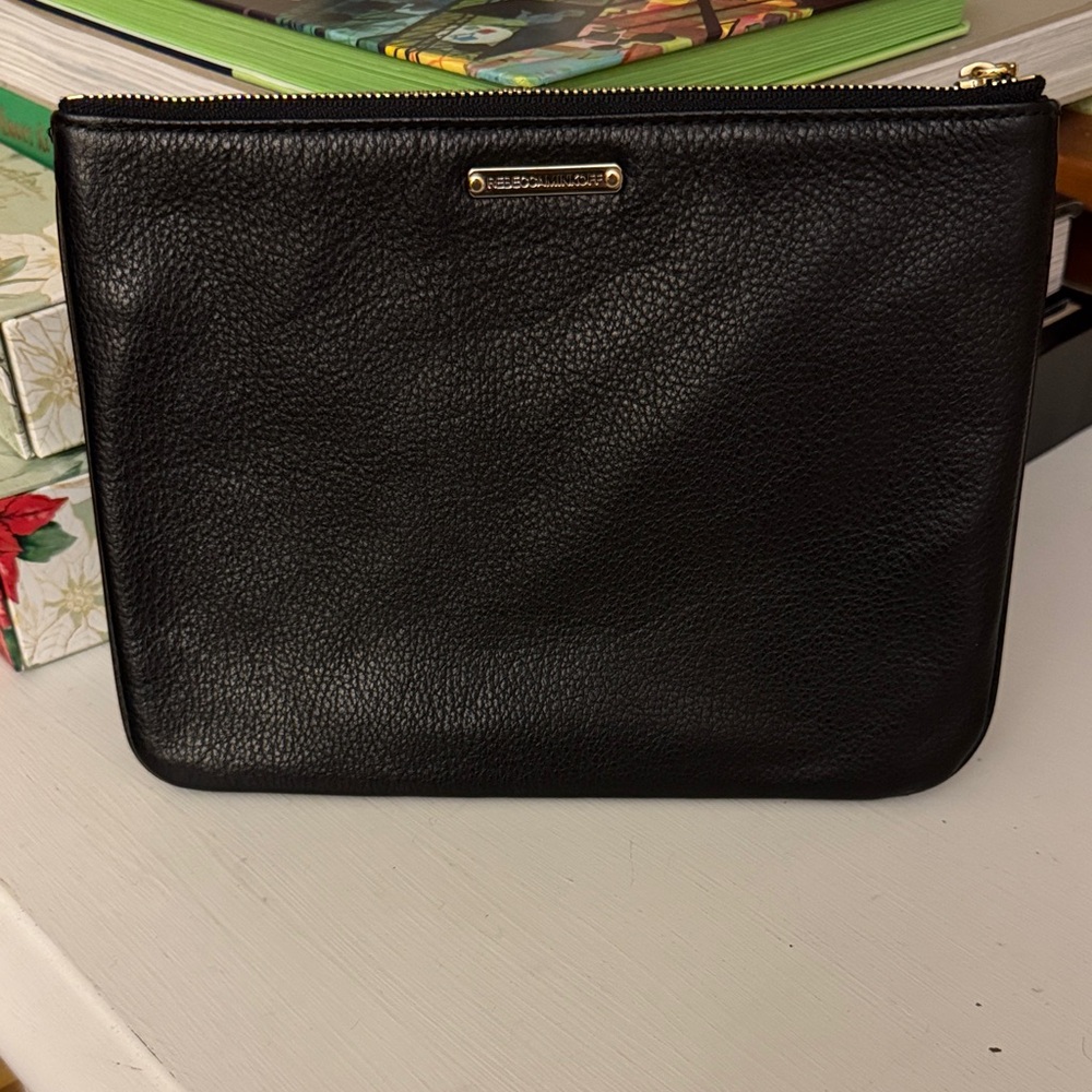REBECCA MINKOFF Leather Zip Clutch